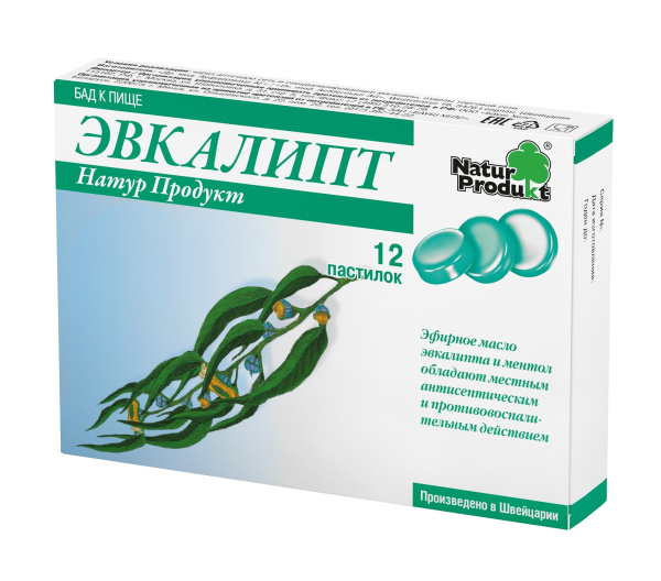 Эвкалипт Натур Продукт, 12 пастилок фото в интернет-аптеке "Фармсервис"