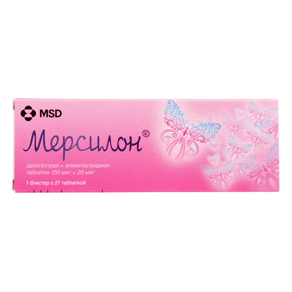 Мерсилон таблетки 150мкг+20мкг №21 фото в интернет-аптеке "Фармсервис"