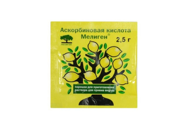 Аскорбиновая кислота порошок для приготовления раствора для приёма внутрь 2.5г x 2.5г №50 фото в интернет-аптеке "Фармсервис"