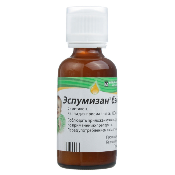Эспумизан бэби капли для приёма внутрь 100мг/мл x 50мл №1 фото в интернет-аптеке "Фармсервис"