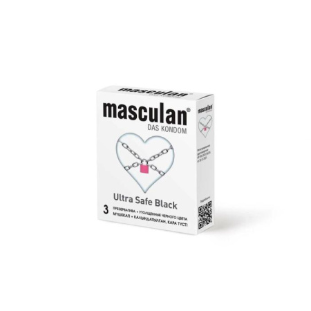 Презерватив MASCULAN Ultra Safe Black №3 детальное фото в интернет-аптеке "Фармсервис"