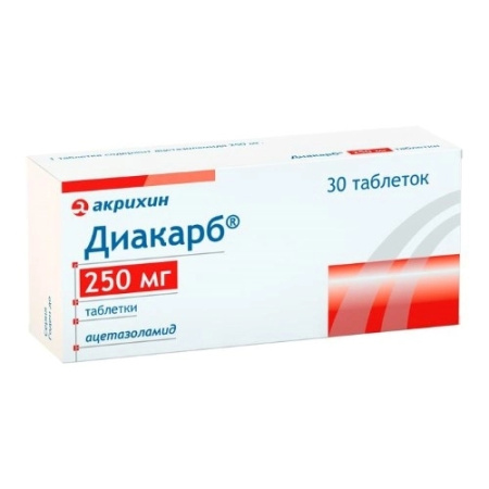 Диакарб таблетки 250мг №30 детальное фото в интернет-аптеке "Фармсервис"