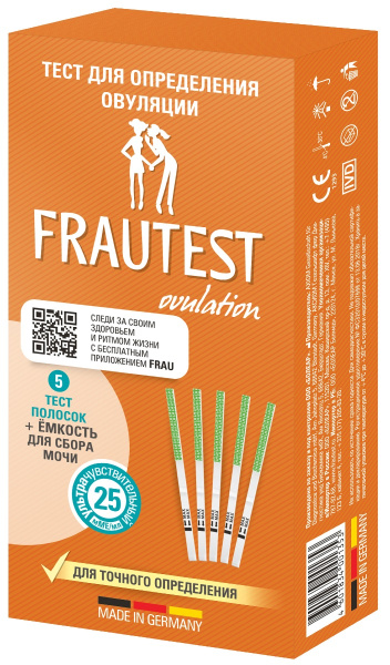 Тест на овуляцию FRAUTEST ovulation №5 фото в интернет-аптеке "Фармсервис"