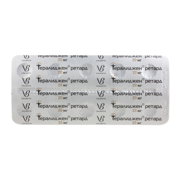 Тералиджен ретард таблетки с пролонгированным высвобождением, покрытые пленочной оболочкой 20мг №30 фото в интернет-аптеке "Фармсервис"