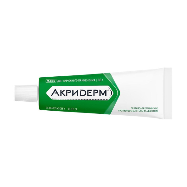 Акридерм мазь для наружного применения 0.05% x 30г №1 фото в интернет-аптеке "Фармсервис"