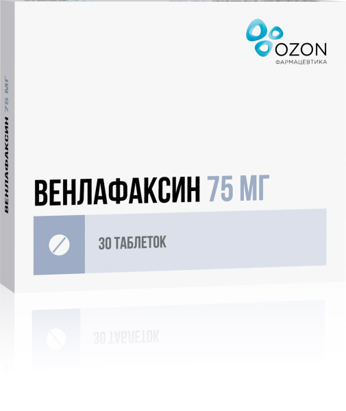 Венлафаксин таблетки 75мг №30 фото в интернет-аптеке "Фармсервис"