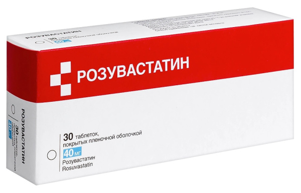 РОЗУВАСТАТИН таблетки, покрытые плёночной оболочкой 40мг №30 фото в интернет-аптеке "Фармсервис" РОЗУВАСТАТИН таблетки, покрытые плёночной оболочкой 40мг №30 фото в интернет-аптеке "Фармсервис"