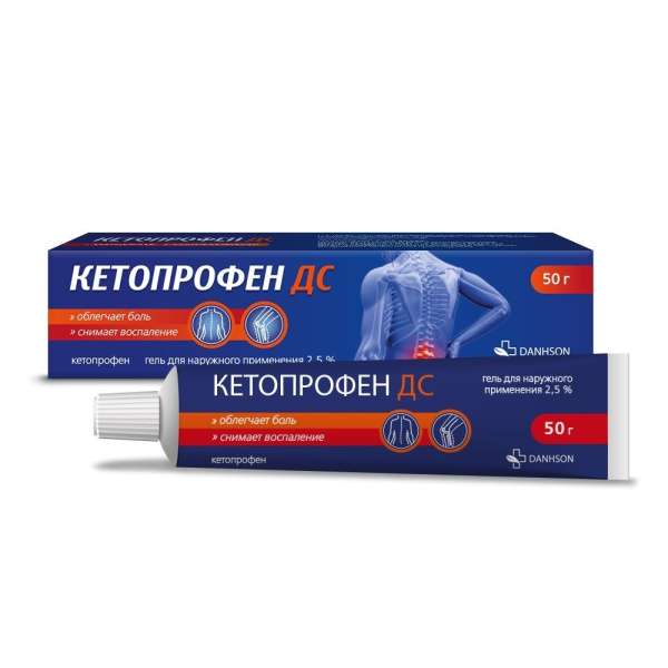 Кетопрофен ДС гель для наружного применения 2.5% x 50г №1 фото в интернет-аптеке "Фармсервис"