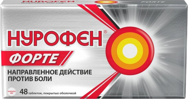 Нурофен форте таблетки, покрытые оболочкой 400мг №48 фото в интернет-аптеке "Фармсервис"