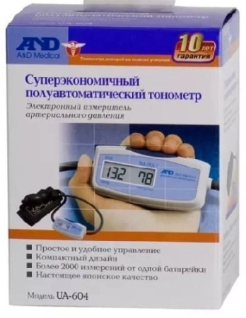 Тонометр AND UA-604 полуавтоматический детальное фото в интернет-аптеке "Фармсервис" Тонометр AND UA-604 полуавтоматический детальное фото в интернет-аптеке "Фармсервис"