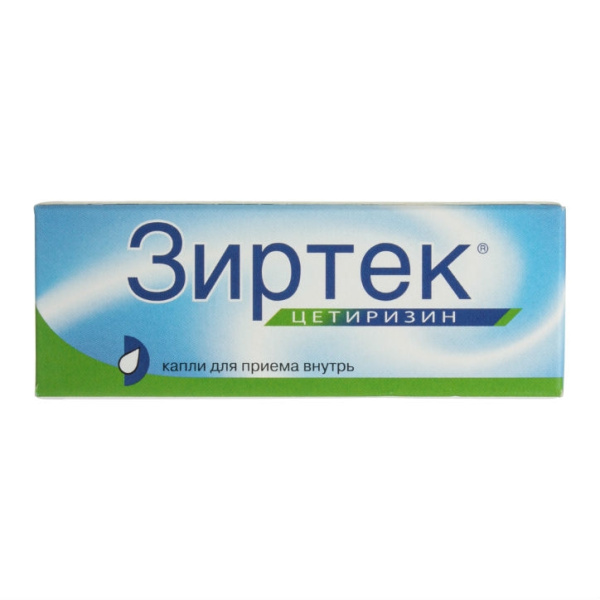 Зиртек капли для приёма внутрь 10мг/мл x 20мл №1 фото в интернет-аптеке "Фармсервис" Зиртек капли для приёма внутрь 10мг/мл x 20мл №1 фото в интернет-аптеке "Фармсервис"