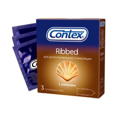 Презерватив CONTEX №3 Ribbed (ребристая структура) детальное фото в интернет-аптеке "Фармсервис"