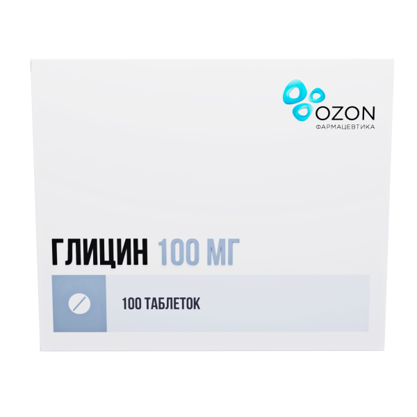 Глицин таблетки подъязычные 100мг №100 фото в интернет-аптеке "Фармсервис"