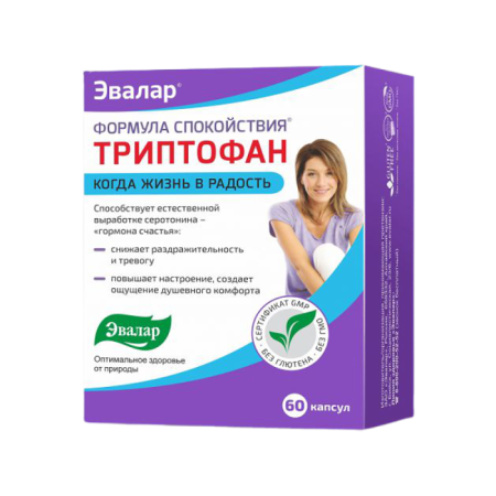Формула спокойствия Триптофан капс. №60 детальное фото в интернет-аптеке "Фармсервис"