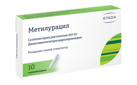 Метилурацил суппозитории ректальные 500мг №10 детальное фото в интернет-аптеке "Фармсервис"