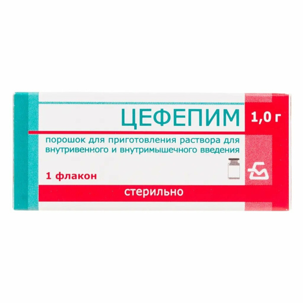 Цефепим порошок для приготовления раствора для внутривенного и внутримышечного введения 1г x 1г №1 фото в интернет-аптеке "Фармсервис" Цефепим порошок для приготовления раствора для внутривенного и внутримышечного введения 1г x 1г №1 фото в интернет-аптеке "Фармсервис"