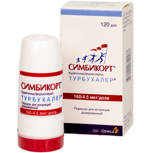 Симбикорт Турбухалер порошок для ингаляций дозированный 160мкг/доза+4.5мкг/доза x 120доза №1 фото в интернет-аптеке "Фармсервис"