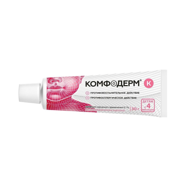 Комфодерм К крем для наружного применения 0.1% x 30г №1 фото в интернет-аптеке "Фармсервис" Комфодерм К крем для наружного применения 0.1% x 30г №1 фото в интернет-аптеке "Фармсервис"