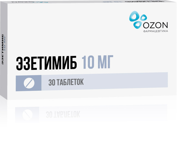 Эзетимиб таблетки 10мг №30 фото в интернет-аптеке "Фармсервис"