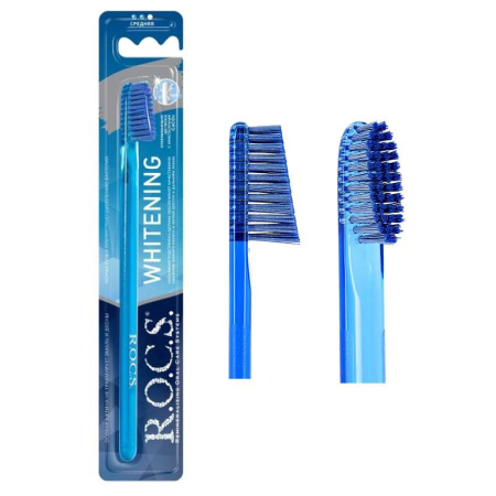 Зубная щетка РОКС отбеливающая средняя детальное фото в интернет-аптеке "Фармсервис"