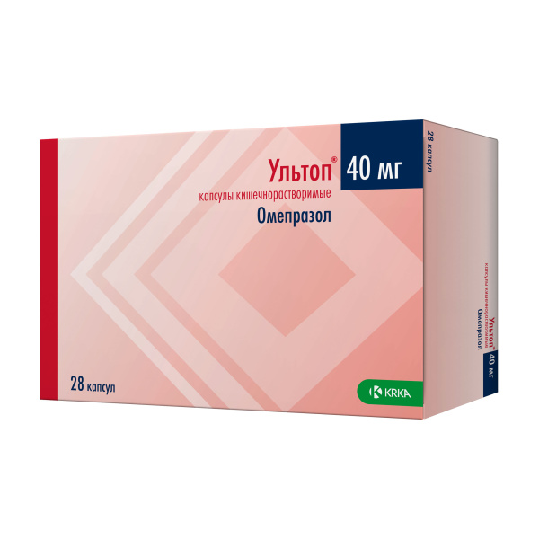 Ультоп капсулы кишечнорастворимые 40мг №28 фото в интернет-аптеке "Фармсервис"