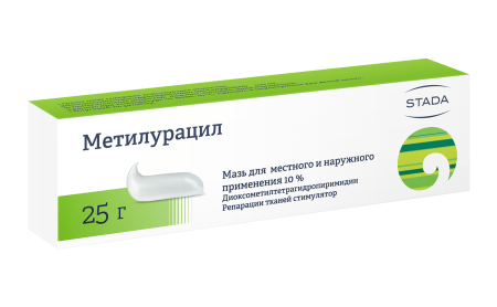 МЕТИЛУРАЦИЛ мазь для местного и наружного применения 10% x 25г №1 детальное фото в интернет-аптеке "Фармсервис"