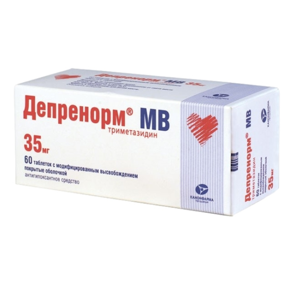 Депренорм МВ таблетки с пролонгированным высвобождением, покрытые пленочной оболочкой 35мг №60 фото в интернет-аптеке "Фармсервис" Депренорм МВ таблетки с пролонгированным высвобождением, покрытые пленочной оболочкой 35мг №60 фото в интернет-аптеке "Фармсервис"