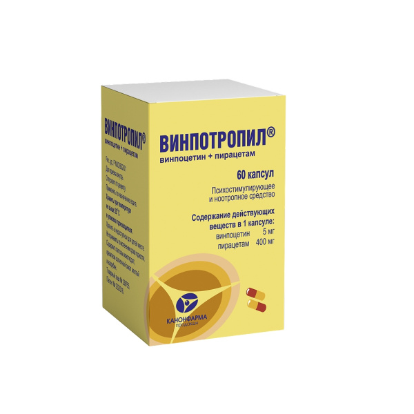Винпотропил капсулы 5мг+400мг №60 фото в интернет-аптеке "Фармсервис"