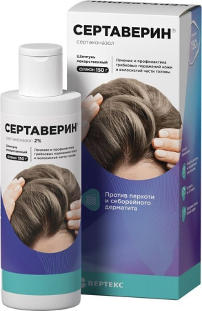 Сертаверин шампунь лекарственный 2% x 150г №1 детальное фото в интернет-аптеке "Фармсервис"