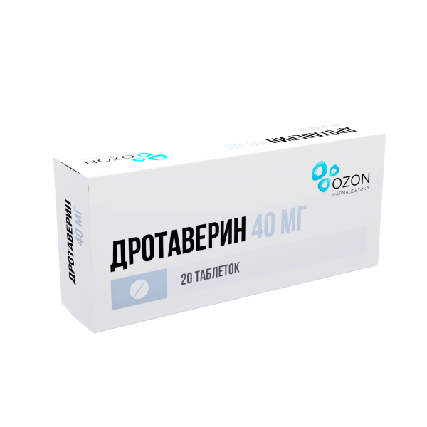 Дротаверин таблетки 40мг №20 фото в интернет-аптеке "Фармсервис"