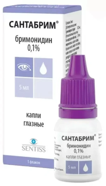 САНТАБРИМ капли глазные 0.1% x 5мл №1 фото в интернет-аптеке "Фармсервис"