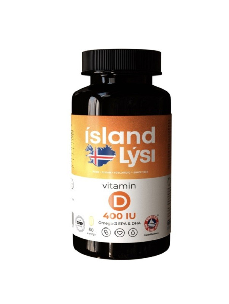 Island Lysi / Исланд Лиси Омега-3 с витамином Д 400 МЕ 60 капсул фото в интернет-аптеке "Фармсервис"