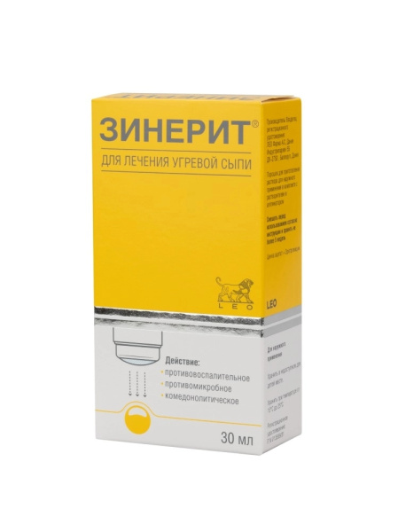 Зинерит порошок для приготовления раствора для наружного применения 360мг/30мл+1200мг/30мл x 1.56г №1 фото в интернет-аптеке "Фармсервис"