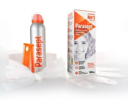 Parasept (Парасепт) средство аэрозоль 150мл (педикулицидное) детальное фото в интернет-аптеке "Фармсервис"