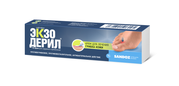 Экзодерил крем для наружного применения 1% x 15г №1 фото в интернет-аптеке "Фармсервис"