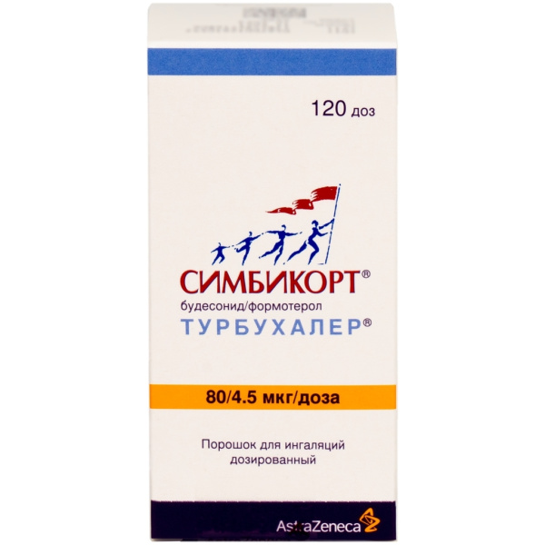 Симбикорт Турбухалер порошок для ингаляций дозированный 80мкг/доза+4.5мкг/доза x 120доза №1 фото в интернет-аптеке "Фармсервис"