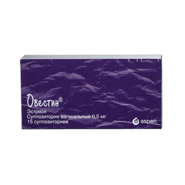 Овестин суппозитории вагинальные 500мкг №15 фото в интернет-аптеке "Фармсервис"