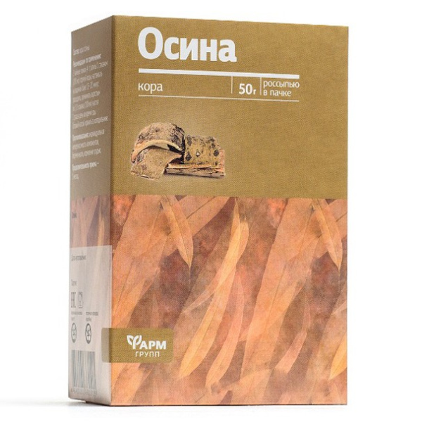 Осина кора, 50 г фото в интернет-аптеке "Фармсервис"