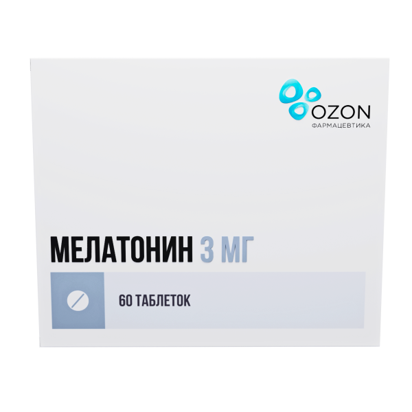 Мелатонин таблетки, покрытые плёночной оболочкой 3мг №60 фото в интернет-аптеке "Фармсервис"