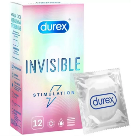 Презерватив DUREX Invisible Stimulation №12 детальное фото в интернет-аптеке "Фармсервис"
