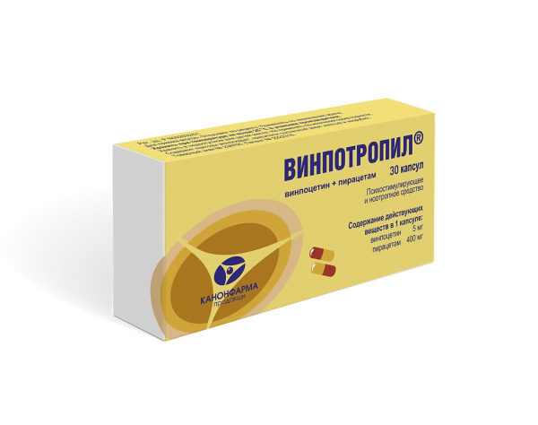 Винпотропил капсулы 5мг+400мг №30 фото в интернет-аптеке "Фармсервис"
