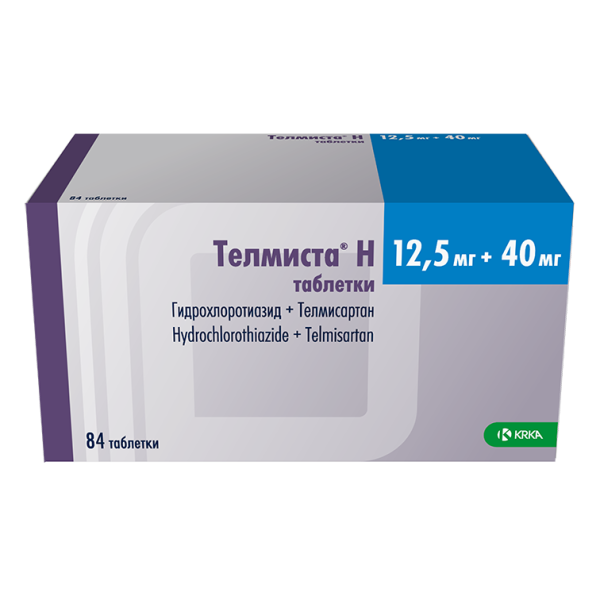 Телмиста Н таблетки 12.5мг+40мг №84 фото в интернет-аптеке "Фармсервис"