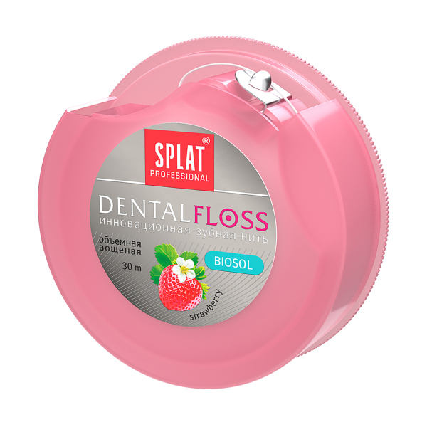 Зубная нить СПЛАТ PROFESSIONAL DENTAL FLOSS объемная клубника 30мл фото в интернет-аптеке "Фармсервис" Зубная нить СПЛАТ PROFESSIONAL DENTAL FLOSS объемная клубника 30мл фото в интернет-аптеке "Фармсервис"