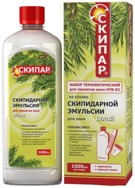 Набор косметический СКИПАР терапевтический эмульсия скипидарная белая 500мл для ванн НТВ-02 фото в интернет-аптеке "Фармсервис"