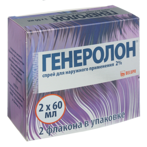 Генеролон спрей для наружного применения 2% x 60мл №2 фото в интернет-аптеке "Фармсервис"
