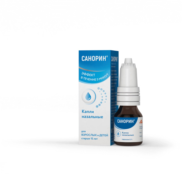 Санорин капли назальные 0.1% x 10мл №1 фото в интернет-аптеке "Фармсервис"
