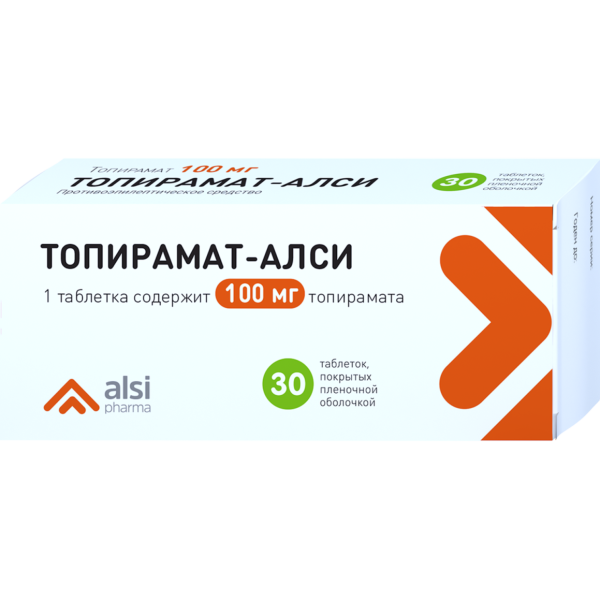 Топирамат-Алси таблетки, покрытые плёночной оболочкой 100мг №30 фото в интернет-аптеке "Фармсервис"