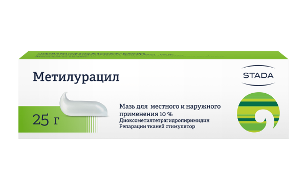 МЕТИЛУРАЦИЛ мазь для местного и наружного применения 10% x 25г №1 фото в интернет-аптеке "Фармсервис" МЕТИЛУРАЦИЛ мазь для местного и наружного применения 10% x 25г №1 фото в интернет-аптеке "Фармсервис"