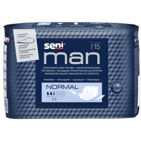 Прокладки урологические SENI MAN Normal №15 детальное фото в интернет-аптеке "Фармсервис"