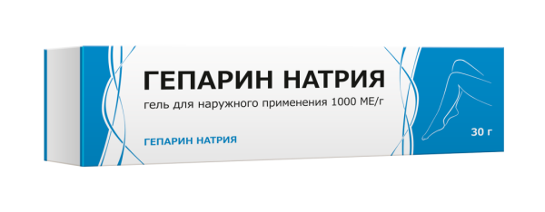Гепарин натрия гель для наружного применения 1000МЕ/г x 30г №1 фото в интернет-аптеке "Фармсервис" Гепарин натрия гель для наружного применения 1000МЕ/г x 30г №1 фото в интернет-аптеке "Фармсервис"